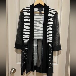 Frank Lyman Design Zebra Print Cardigan